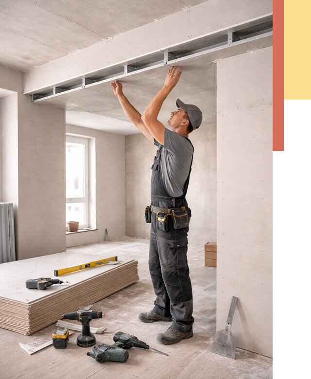 Потолок из гипсокартона с нишей в Воронеже от 1343 руб. под ключ | ОТДЕЛОЧНИК-Врн