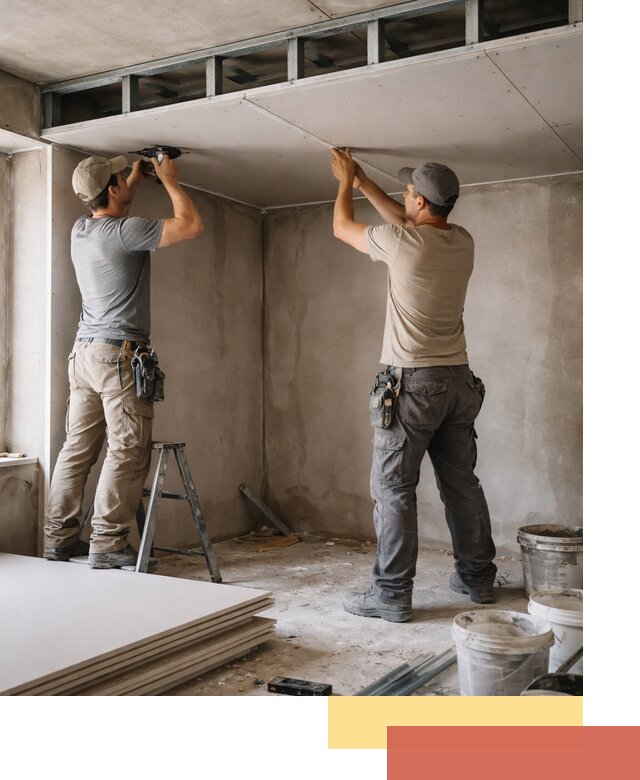 Короб из гипсокартона на потолке под ключ в Воронеже