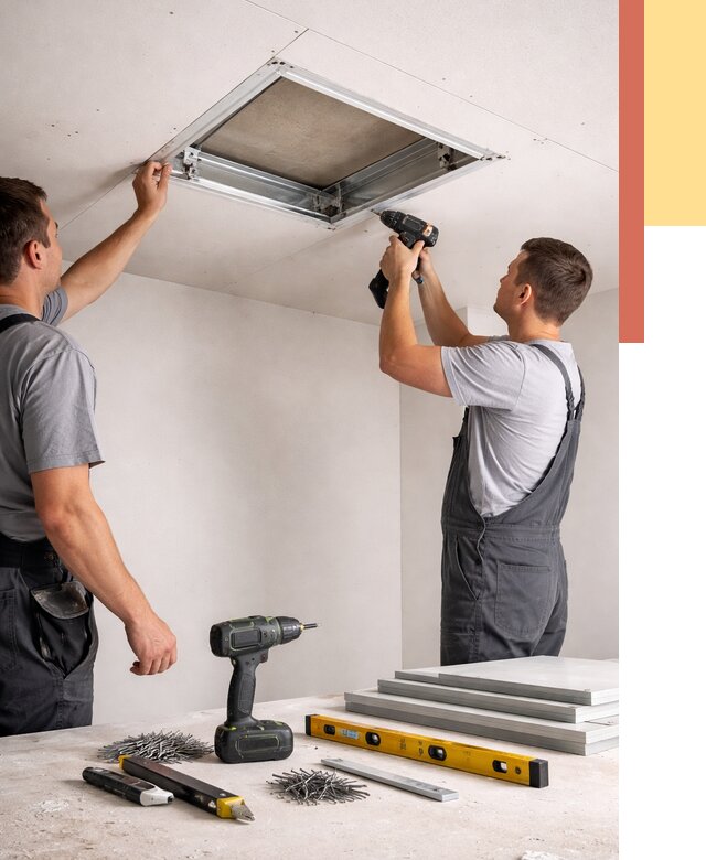 Установка люка в потолок ГКЛ в Воронеже от 2685 руб. под ключ | ОТДЕЛОЧНИК-Врн