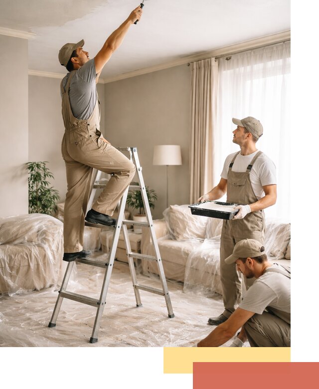 Покраска потолков акриловой краской в Воронеже качественно и быстро