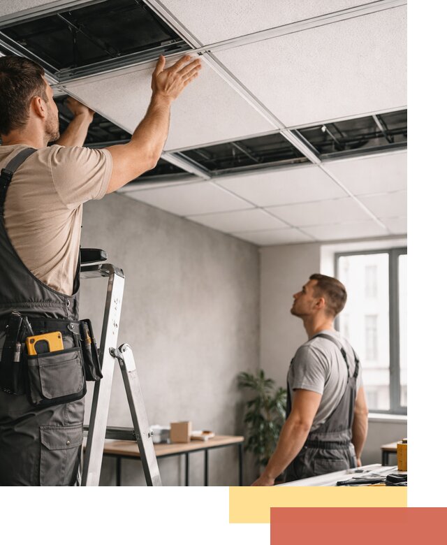 Монтаж потолочной плитки в Воронеже качественно и в срок