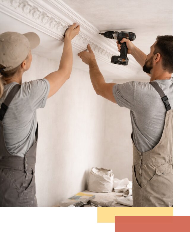 Профессиональный монтаж лепнины на потолок в Воронеже